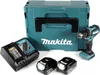 A Makita cordless drill set including a drill, two batteries, a charger, and a storage case, displayed against a white background. Náhľad obrázku produktu