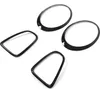 4PCS Nero lucido Faro posteriore Surround Cover Anteprima dell’immagine prodotto 2