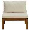 Möbel 3-tlg. Garten-Lounge-Set mit Cremeweißen Kissen Produktbild-Vorschau 11