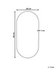 BELIANI Ovaler Wandspiegel rahmenlos silber 40 x 80 cm Bad Produktbild-Vorschau 5