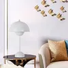 Weiße Tischlampe in Pilzform mit Blumentopf, Metall, 34 cm, Produktbild-Vorschau 3