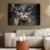 OneMillionCanvasses® - Obrazy na plátně - Jelen - Černá - Náhled obrázku produktu 5