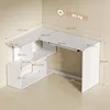 Scrivania angolare HOMCOM a forma di L, con cassetto per Anteprima dell’immagine prodotto 3