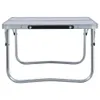 vidaXL Klappbarer Campingtisch Weiß Aluminium 60 x 40 cm Produktbild-Vorschau 2
