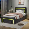 okwish Polsterbett 90x190 Jugendbett mit LED Produktbild-Vorschau 3