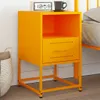 vidaXL Nachttisch Senfgelb 36x39x60,5 cm Stahl Produktbild-Vorschau 1