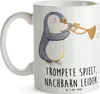 Mr. & Mrs. Panda Tasse Trompete Freude - Weiß - Geschenk, Produktbild-Vorschau 3