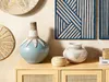 BELIANI Dekorative Vase Blau aus Terrakotta 43 cm Produktbild-Vorschau 2