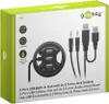 Goobay 93894, USB 2.0, 3.5mm, USB 2.0, 480 Mbit/s, Černá, Náhled obrázku produktu 2