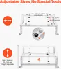 Diagrams showing the adjustable features of an air conditioner stand. Anteprima dell’immagine prodotto