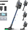 A collection of images showing a cordless vacuum cleaner and its accessories, presented on a white background. Produktbild-Vorschau