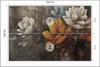 Muralo Selbstklebende Fototapete bunte BLUMEN Blätter Beton Produktbild-Vorschau 2