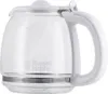 A close-up studio shot of a glass coffee pot with a white handle and lid. Náhľad obrázku produktu