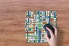 MuchoWow® Mauspad Mousepad Muster - Linie - Weiß 30x30 cm - Produktbild-Vorschau 4