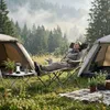 QEENTOE Opvouwbare campingstoel, verstelbare rugleuning, Productafbeelding-voorbeeld 8