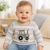 BONDI Baby Jungen Langarmshirt "Team Daddy" 94051 | Stripe Produktbild-Vorschau 3