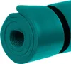 A rolled-up teal yoga mat with a black strap. Podgląd zdjęcia produktu