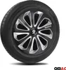 Radkappen Schwarz/Silber Carbon Radzierblenden Radblenden Produktbild-Vorschau 8