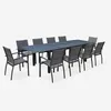 sweeek - Ausziehbarer Tisch 200/300 cm, 8 Sitze - Anthrazit Produktbild-Vorschau 3