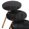 Carenza Home 3er Beistelltisch Set Rund Schwarz Marmor Produktbild-Vorschau 6
