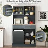 COSTWAY Armadio da cucina, per cestino da 45 L, mobile Anteprima dell’immagine prodotto 3