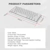 Product parameters and dimensions of a black keyboard. Produktbild-Vorschau