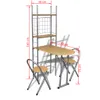 Jeu de bar petit-déjeuner pliable avec 2 chaises Voir les images du produit 9
