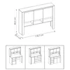 Aufsatzschrank für Schreibtisch oder Kommoden, weiß Eiche, Produktbild-Vorschau 5