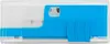 A close-up side view of a blue and white safety cutter blade dispenser. Produktbild-Vorschau