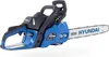 A blue and black Hyundai chainsaw is shown against a white background. Produktbild-Vorschau