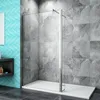 110x200cm Walk in Duschwand+40x200cm Flipper Panel + 140cm Produktbild-Vorschau 1