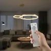 XUDO LED Pendelleuchte 2-Ring 36W Gold, Dimmbar per Produktbild-Vorschau 3