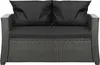 Cuscini per divano da giardino - Nero| Seduta 110x50x7, Anteprima dell’immagine prodotto 1