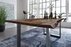 Esstisch Baumkante massiv Akazie nussbaum 220 x 100 silber Produktbild-Vorschau 1