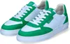 A pair of green and white sneakers is shown against a white background. Produktbild-Vorschau