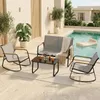 BEALIFE Gartenmöbel-Set 4-teilig mit Gartentisch | 4 Produktbild-Vorschau 3