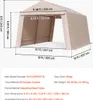 A diagram of a beige storage tent with dimensions labeled. Anteprima dell’immagine prodotto