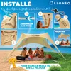 ELONEO, voile de protection solaire Strandzelt, indice de Voir les images du produit 3
