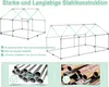 TRMLBE Szklarnia 3x2x2m 6㎡ Szklarnia foliowa HDPE+LDPE+rura Podgląd zdjęcia produktu 4