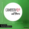 Huuraa Aufkleber Camperin mit Herz 10cm rund Sticker Produktbild-Vorschau 3