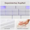 Łóżko tapicerowane UnboxG, 140x200 cm, białe, podwójne, z 2 Podgląd zdjęcia produktu 8
