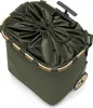 A green shopping trolley with gold accents and a drawstring closure. Podgląd zdjęcia produktu