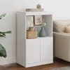 vidaXL Sideboard mit LED-Leuchten Weiß 60,5x37x100 cm Produktbild-Vorschau 1