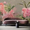 Muralo Vlies Fototapete FLAMINGOS Vögel Blumen Blätter Produktbild-Vorschau 4