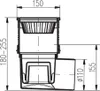 Dvorový odtok 150 x 150 mm Pivničný odtok Podlahový odtok + Náhľad obrázku produktu 4