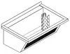 KWC AR lavabo, SIRIUS, acciaio cromato, 750x354x500 mm, Anteprima dell’immagine prodotto 3