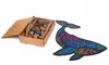 Puzzle écologique en bois 125 Baleine puissante A3 Voir les images du produit 7