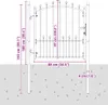 vidaXL Cancello di recinzione con punte in acciaio 100x100 Anteprima dell’immagine prodotto 4