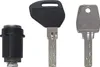 A lock cylinder and two keys are displayed against a white background. Produktbild-Vorschau