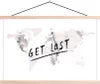 MuchoWow® Textilposter Weltkarte - Marmor - Zitat 120x80 cm Produktbild-Vorschau 1